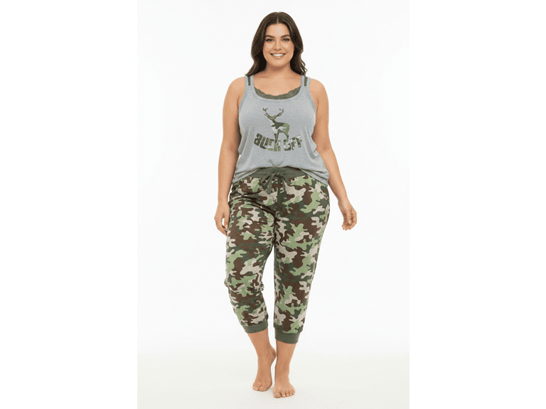 Sets Plus Size Womens Buck Off PJs - Image 1