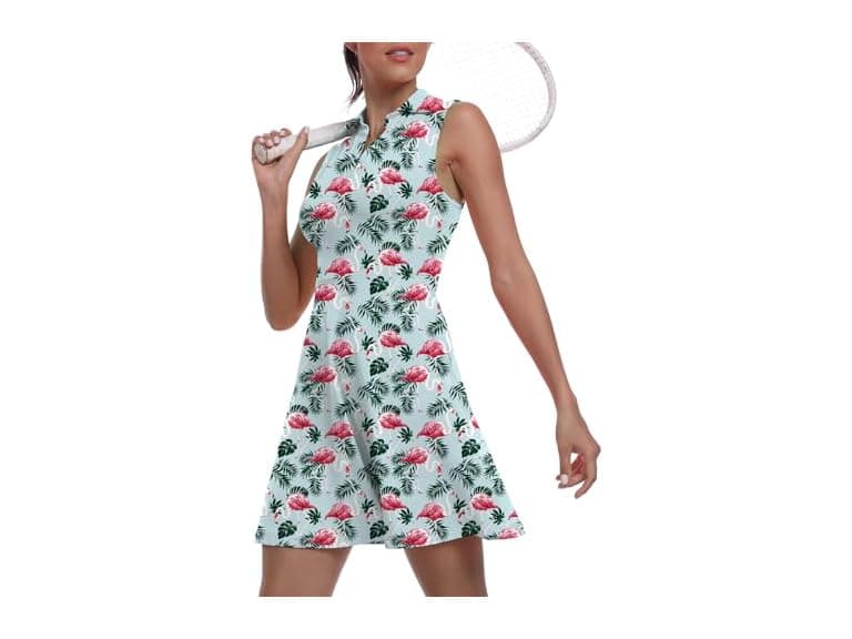 Ggov Women Two Piece Shorts 19 Flamingo Print - Image 1