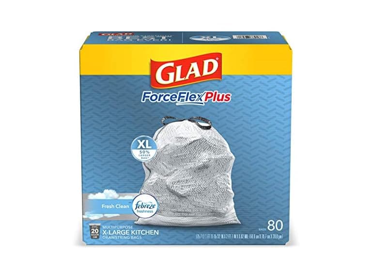 Glad ForceFlex Kitchen Bags 80ct - Image 1