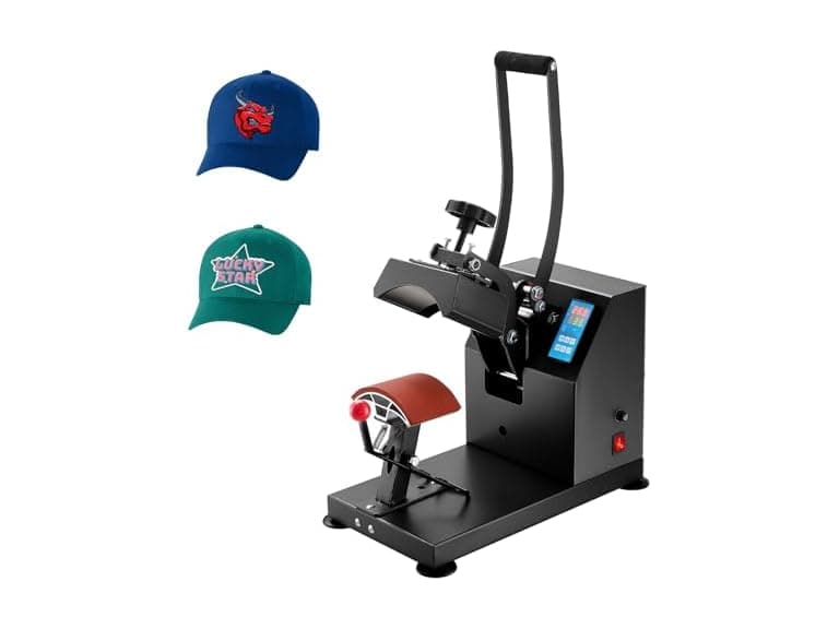 VEVOR Heat Press 6x3.75Inch Curved Element Hat Press Clamshell Design - Image 1