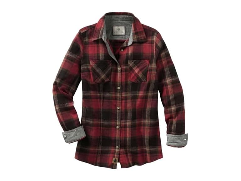 Legendary Whitetails Womens Long Sleeve Plaid Button Up - Image 1