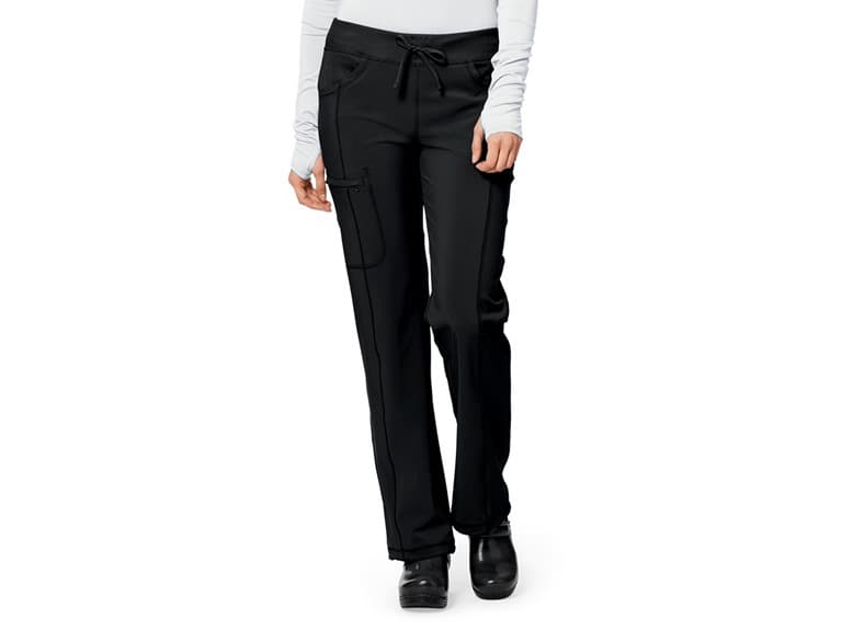 Cherokee Women's Low Rise Straight Leg Pant, Black, Small - Image 1