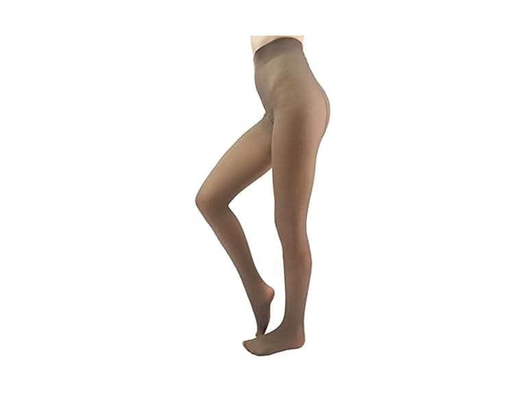 X-cheng Women (L) Fake Translucent Fleece Tights - Image 1