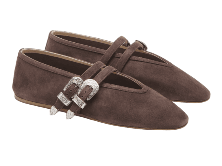 Le Monde Beryl Brown Suede Ballet Flats 41 - Image 1