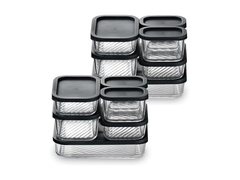 EATEX Grooved Base Glass Meal Prep Containers - Image 1