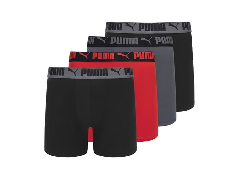 PUMA Men's 4-Pack Active Stretch Boxer Briefs - Image 1
