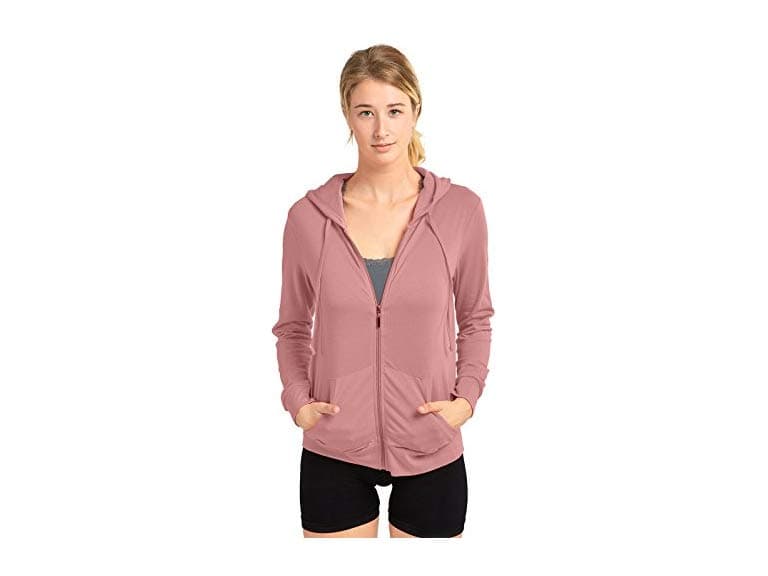Sofra Womens Thin Cotton Zip Up Jacket - Image 1