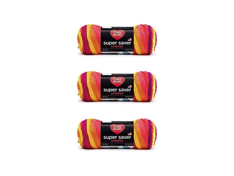 Red Heart Super Saver Yarn, 3 Pack, Fruity - Image 1