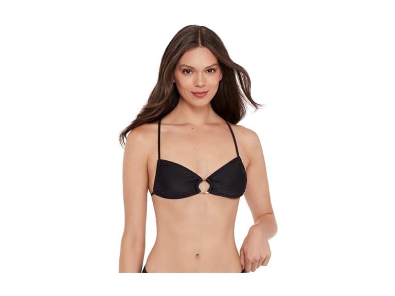 Steve Madden Women X-back Ring Front Swim Top - Image 1
