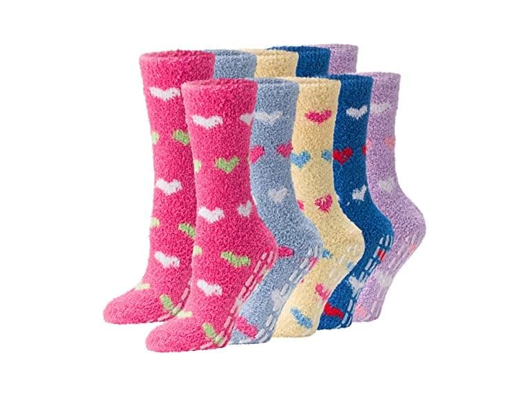 Debra Weitzner Women (9-11) Fuzzy Non-skid Socks - Image 1