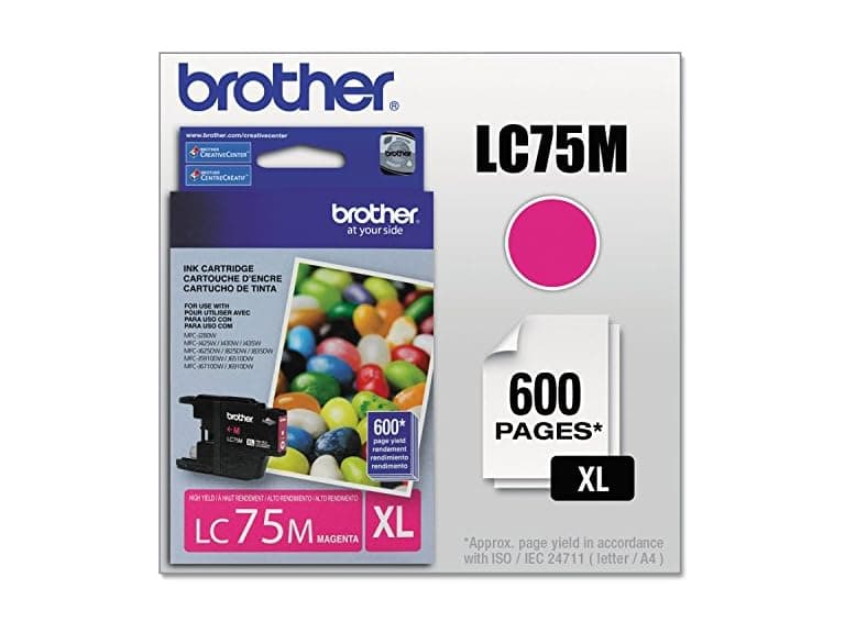 Brother® LC75M High-Yield Magenta Ink Cartridge - Image 1