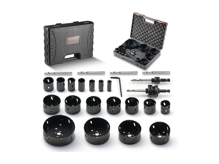 Hole Saw Kit, 18 PCS Saw Blades, 6 Drill Bits - Image 1