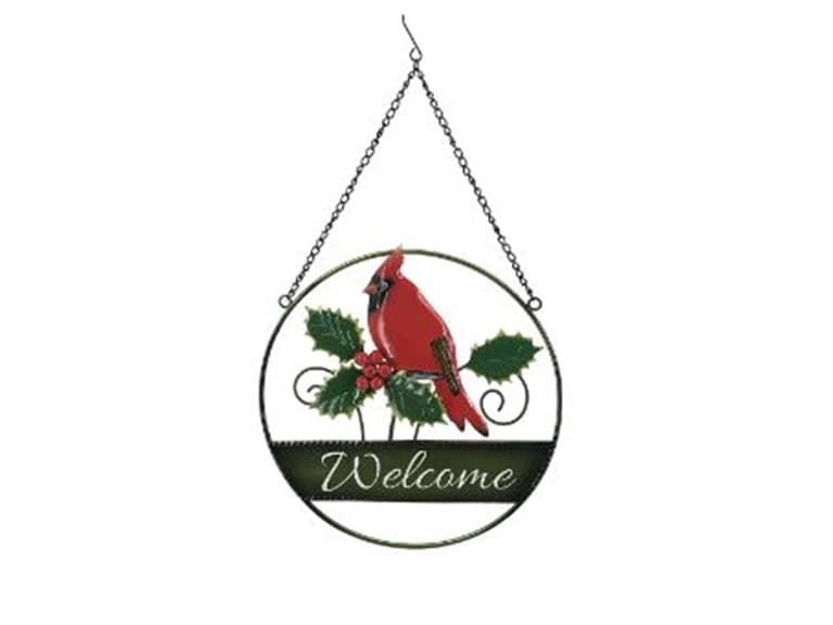 Santa's Workshop Inc. 22.5" Iron Cardinal Welcome Sign - Image 1