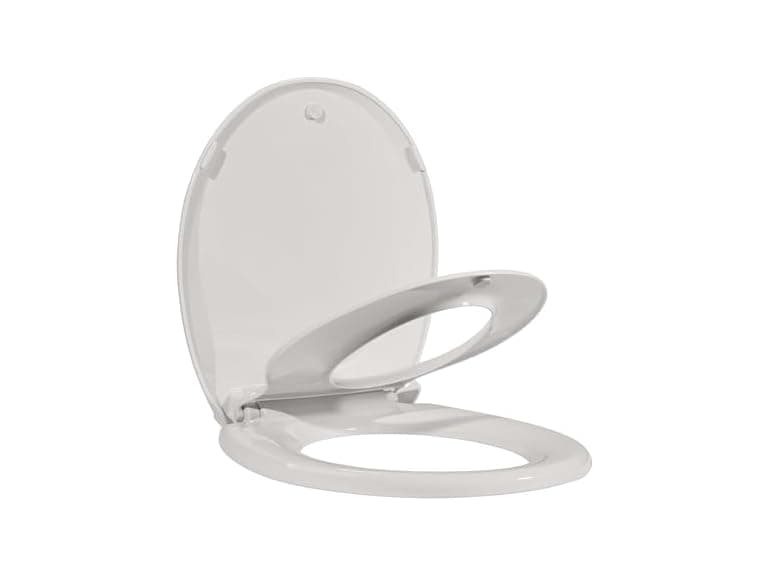 Takywep Toilet Seat Round White Flat Toilet - Image 1