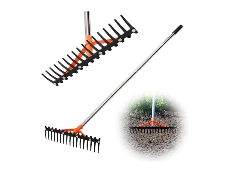 CKLT 17-Tine Garden Rake 62in Handle - Image 1