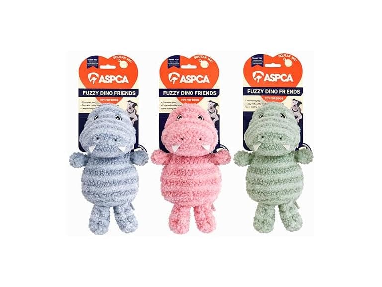 ASPCA Teddy Stripe Fabric Dino and T-Rex Plus - Image 1