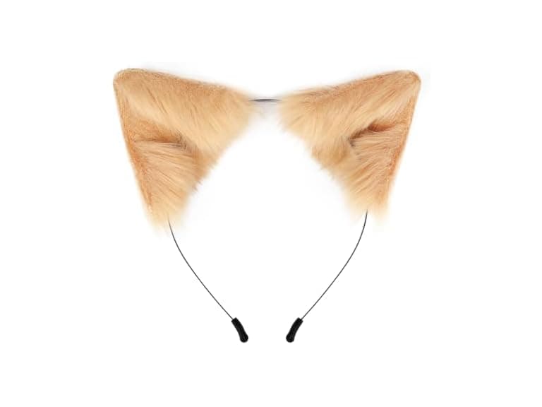 QinRuan (OS) Cat Fox Faux Fur Ears Headband Hoop - Image 1