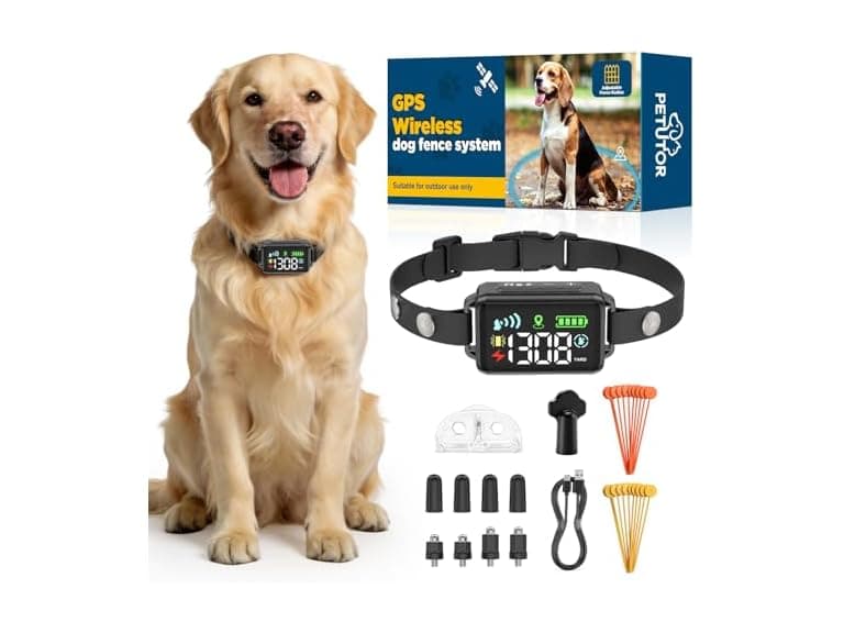 Petutor BC9991260656574 GPS Wireless Dog Fence - Image 1