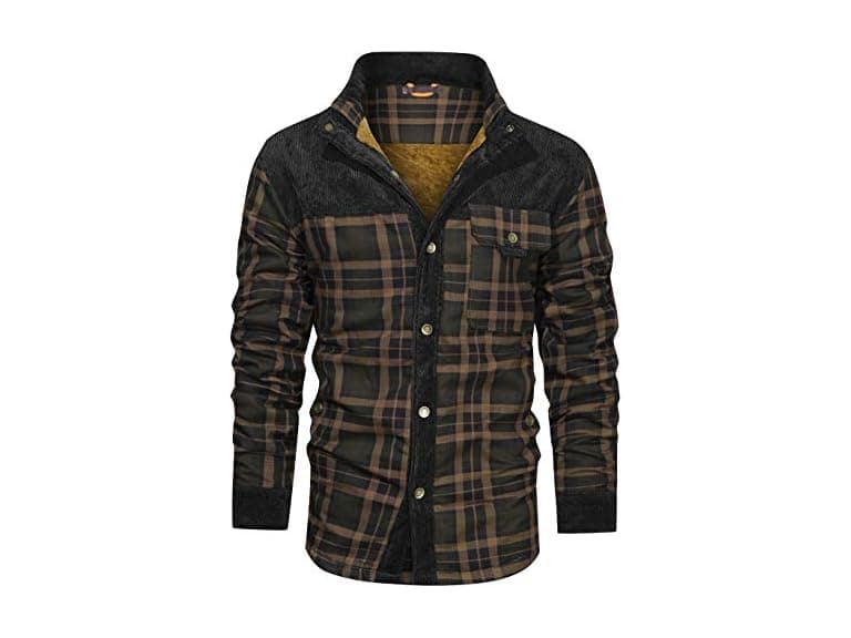 Chouyatou Men (S) Winter Thick Fuzzy Sherpa Jacket - Image 1