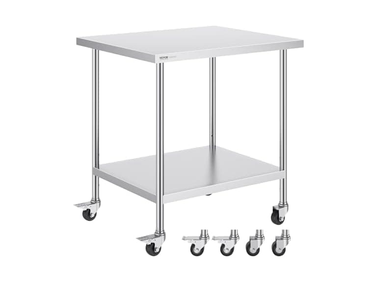 VEVOR Stainless Steel Work Table 30 x 18 x 38 Inch - Image 1