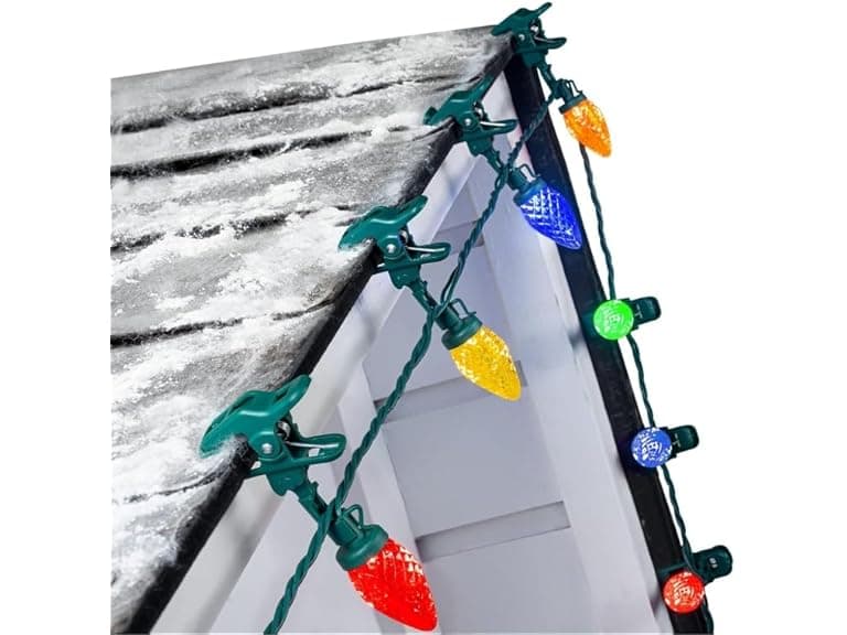 Brightown C9 Christmas Lights Outdoor with 110 Spring Clips, 65FT 110 LED - Image 1