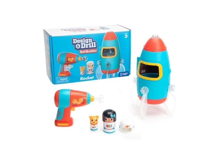 Design & Drill Bolt Buddies Rocket Take Apart Toy - Image 1