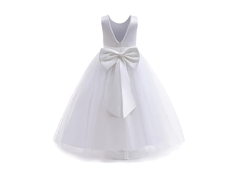 Ttyaovo Girls Flower Bead Wedding Pageant (13-14) - Image 1