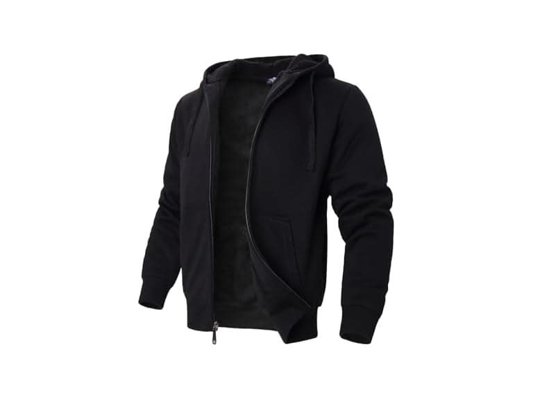 LeeHanTon Men (L) Heavyweight Sherpa Zip Pullover - Image 1