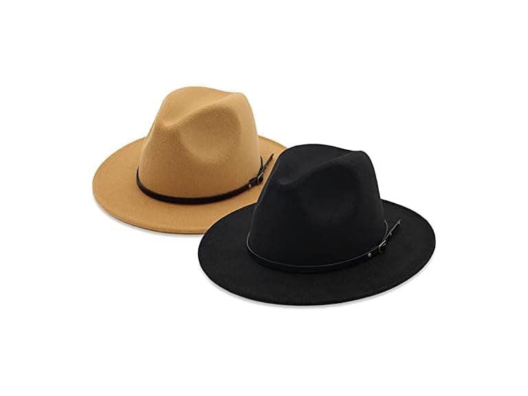 Inogih (M) Classic Wide-Brim Fedora-Hats Hat Belt - Image 1