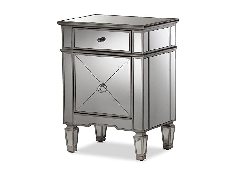 Baxton Studio Claudia Mirrored Stand - Image 1
