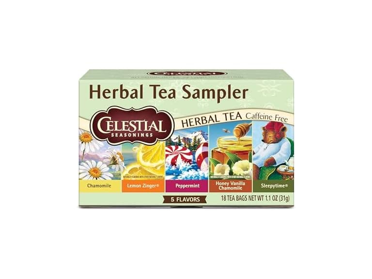 18CT Celestial Seasonings Herbal Tea Sampler - Image 1