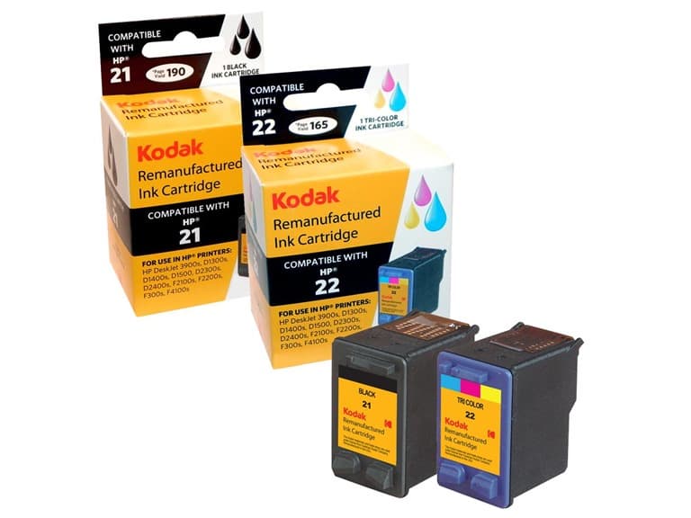 Compatible HP 21 Ink Cartridge Combo Pack (1 Black, 1 TriColor) - Image 1