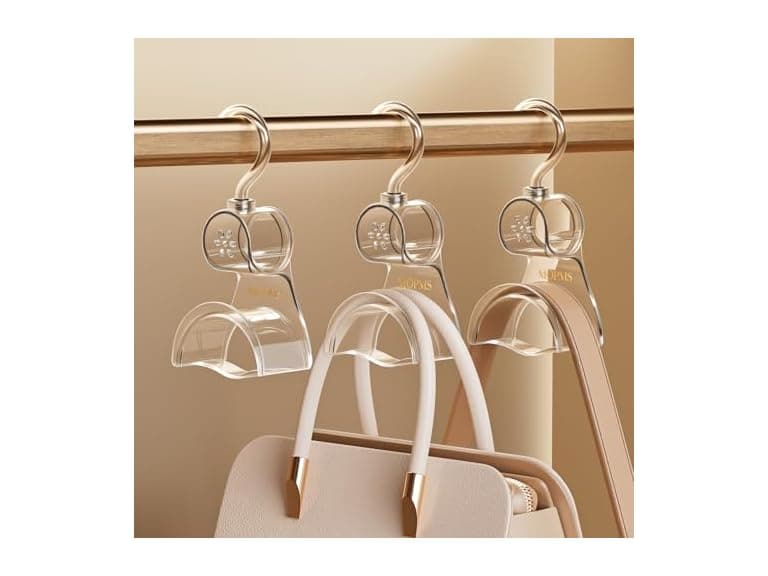 MOPMS 3 Pieces Clear Purse Hanger Closet - Image 1