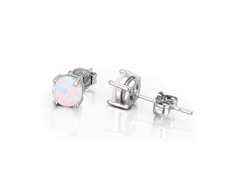 Genuine White Fire Opal in Sterling - Image 1