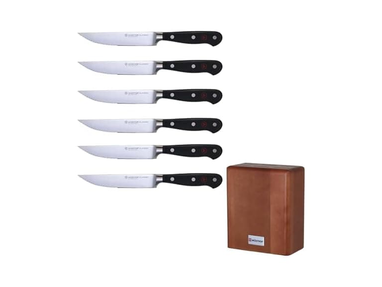 Wüsthof Classic 6-Piece Steakhouse Knife Set,Black - Image 1