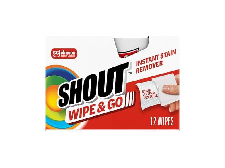 Shout Wipe and Go Stain Remover Wipes 12ct - Image 1