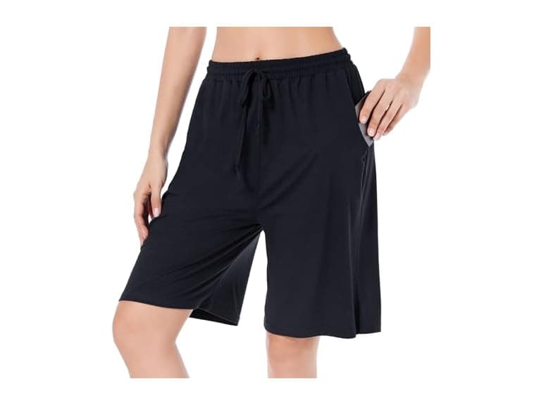Culayii Women (L) Bermuda Shorts Long Comfy Shorts - Image 1