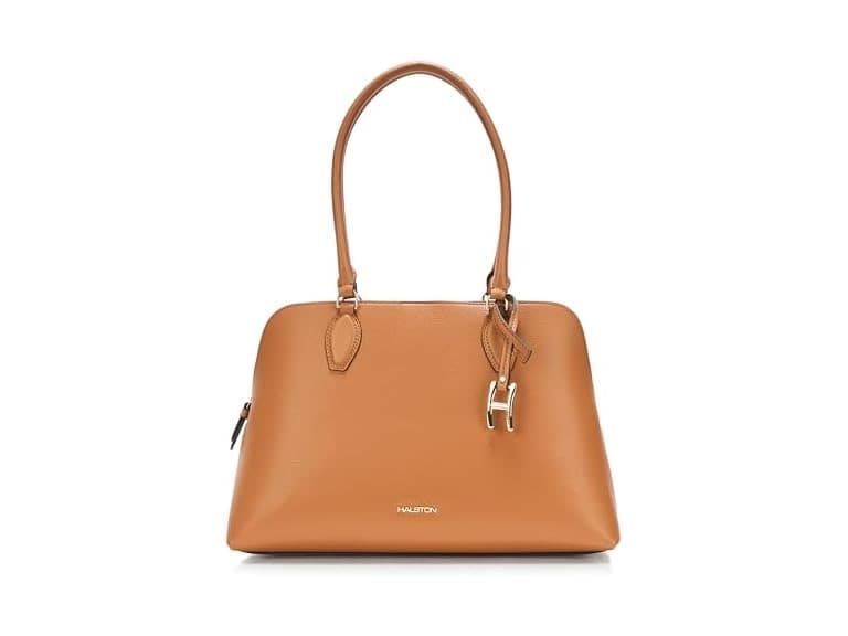 HALSTON Quincy Embossed Pebble Top Zip Tote - Image 1