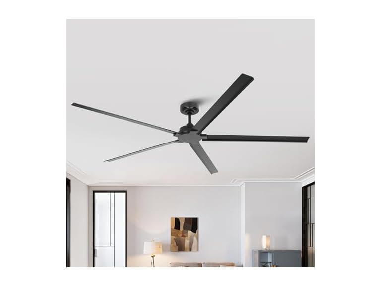 Parrot Uncle 72 Inch Large Ceiling Fan, Black - Image 1