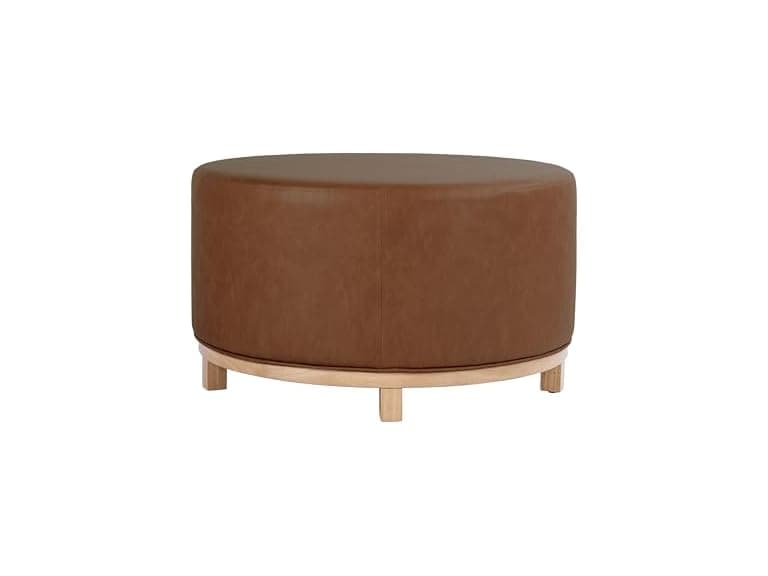 HomePop 32in Haven Ottoman Chestnut - Image 1