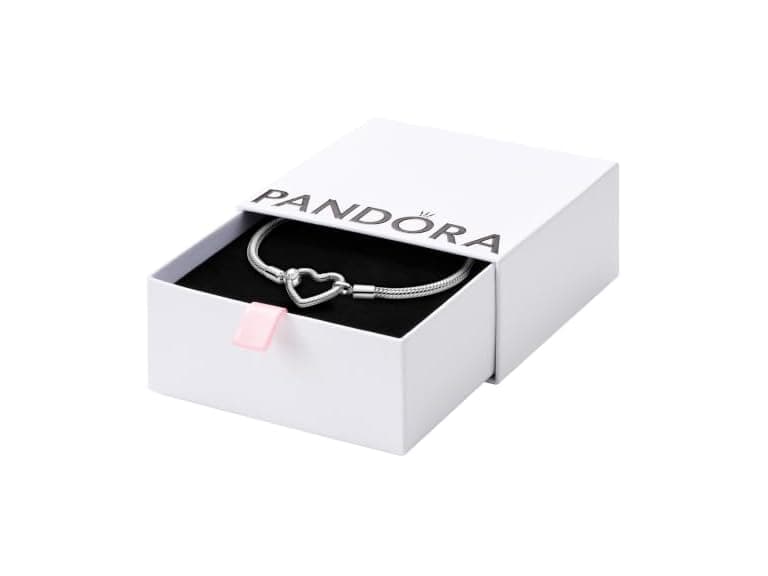 PANDORA Snake Sterling Silver Bracelet, Sz 17cm - Image 1