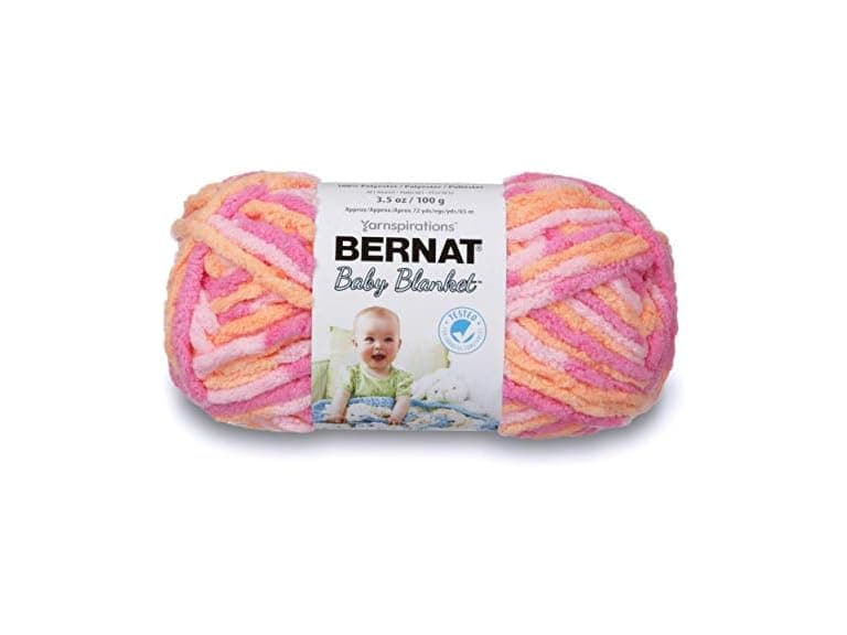 Bernat Baby Blanket Yarn, 3.5 oz, Gauge 6 Super Bulky, Peachy - Image 1