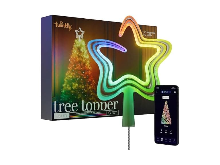 Twinkly LED RGB Christmas Star Tree Topper - Image 1