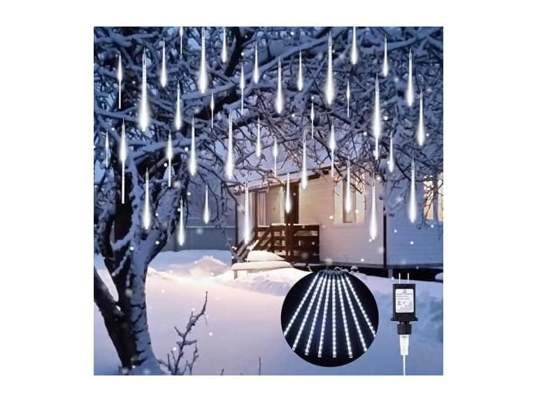Minetom Meteor Shower Lights Outdoor, 16" 864 LED Icicle Lights - Image 1