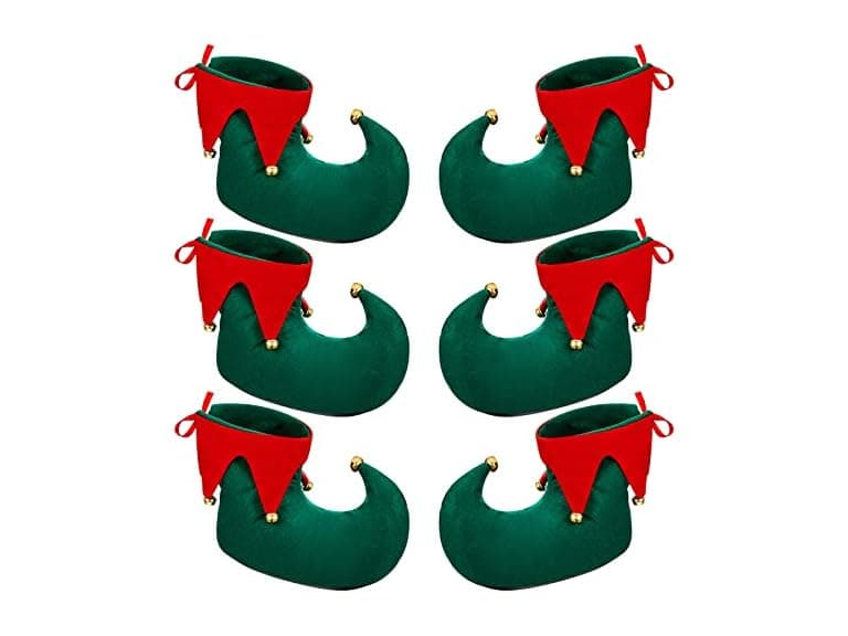 SATINIOR (OS) 3 Pairs Christmas Red and Green Elf - Image 1