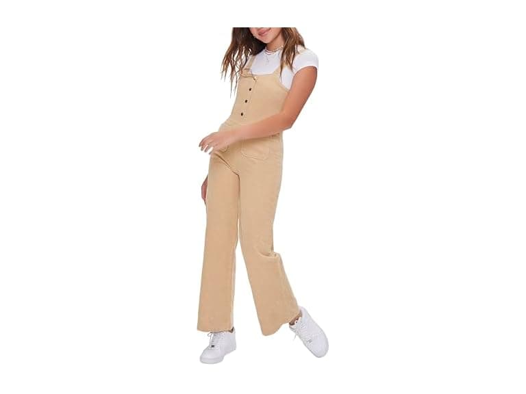 Forever 21 (L) Button-Up Straight-Leg Jumpsuit - Image 1