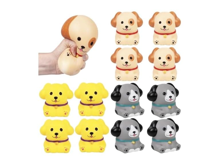 4" Squish and Stretch Dog 12ct - Image 1