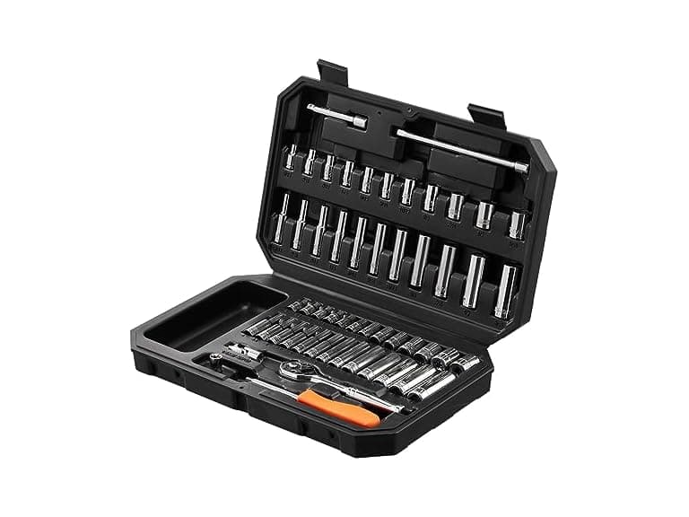 VEVOR 54 Piece Socket Set SAE and Metric - Image 1