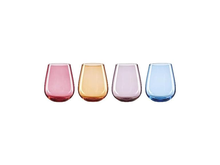 Oneida True Colors Stemless Wine Glasses, Set Of 4 - Image 1