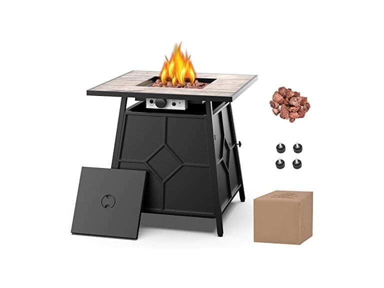 OTSUN 28'' Propane Fire Pit Table for Patio Outdoor - Image 1